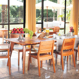 RECTANGULAR TABLE (fits 8) - TIGER WOOD - 101.9" x 39.4" x 29.5" - TOSCANA
*assembly required*