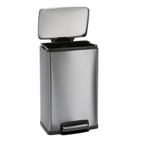 13 Gal. Step Can Rectangle Shape - Stainless Steel