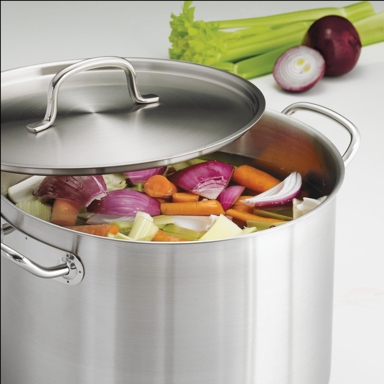 Pro Line Stainless Steel Covered Stock Pot