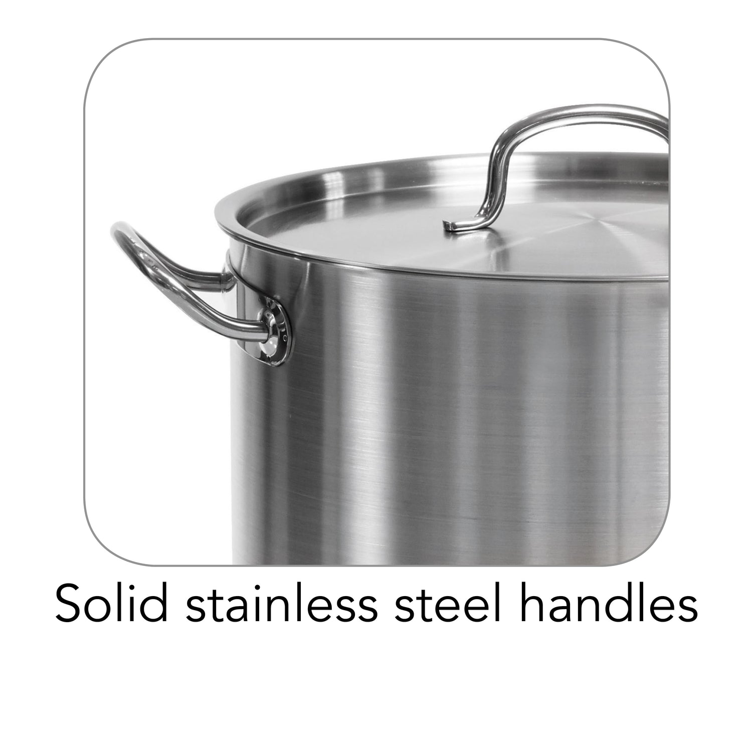 Pro Line Stainless Steel Covered Stock Pot