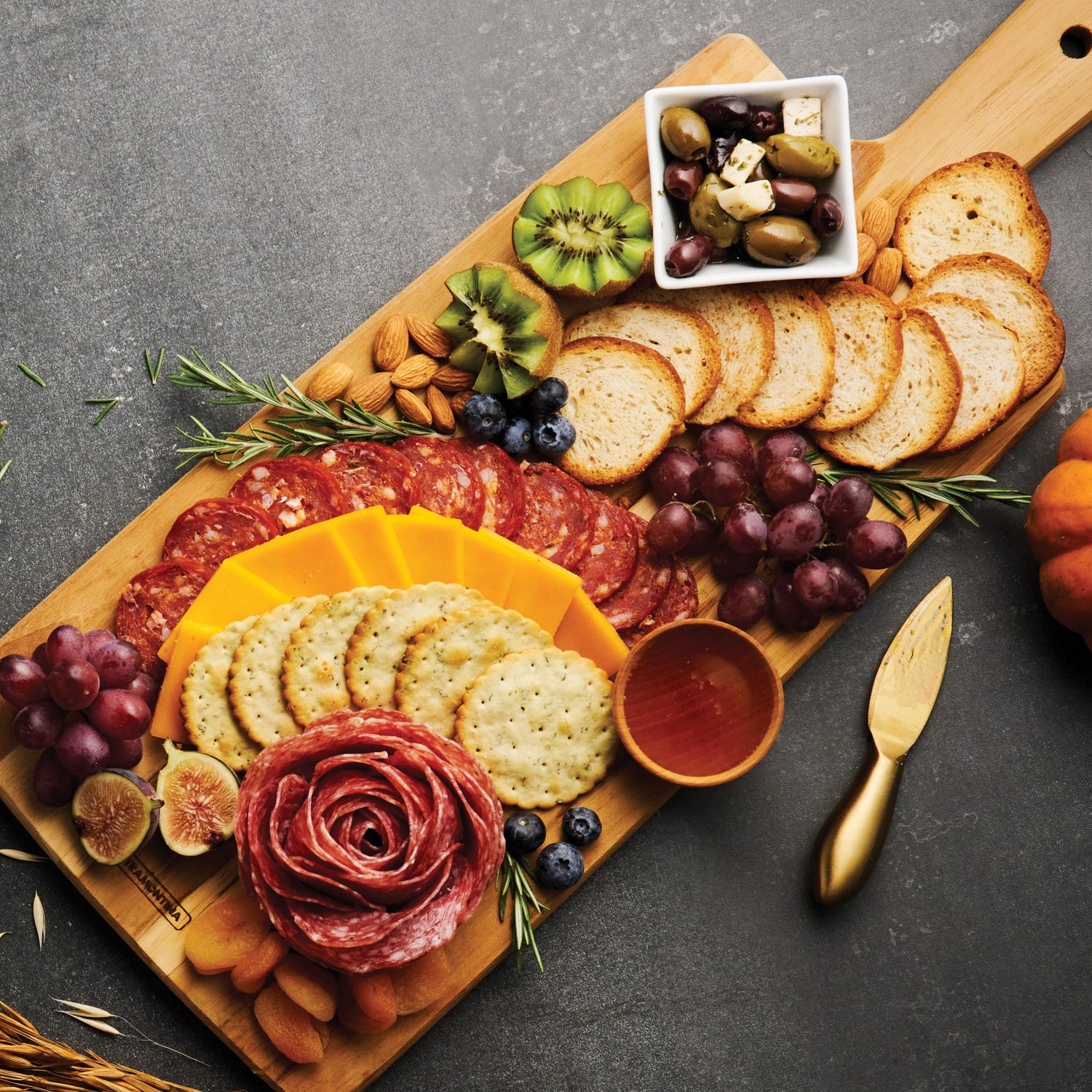 19 Inch x 7.5 Inch Rectangular Teak Serving Board