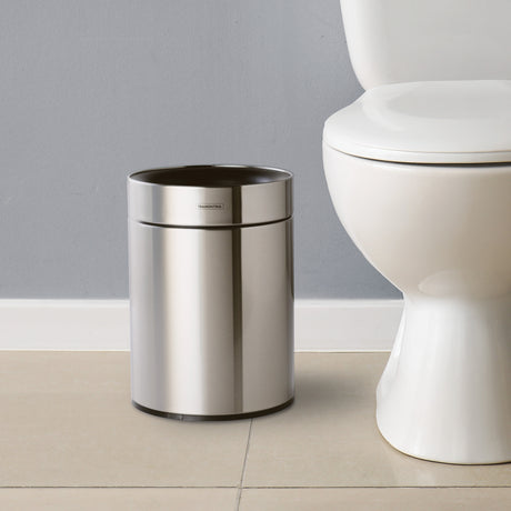 2.38 Gallon Stainless Steel Round Open Top Bin