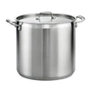 24 Quart Tri-Ply Base Stainless Steel Covered Stock Pot