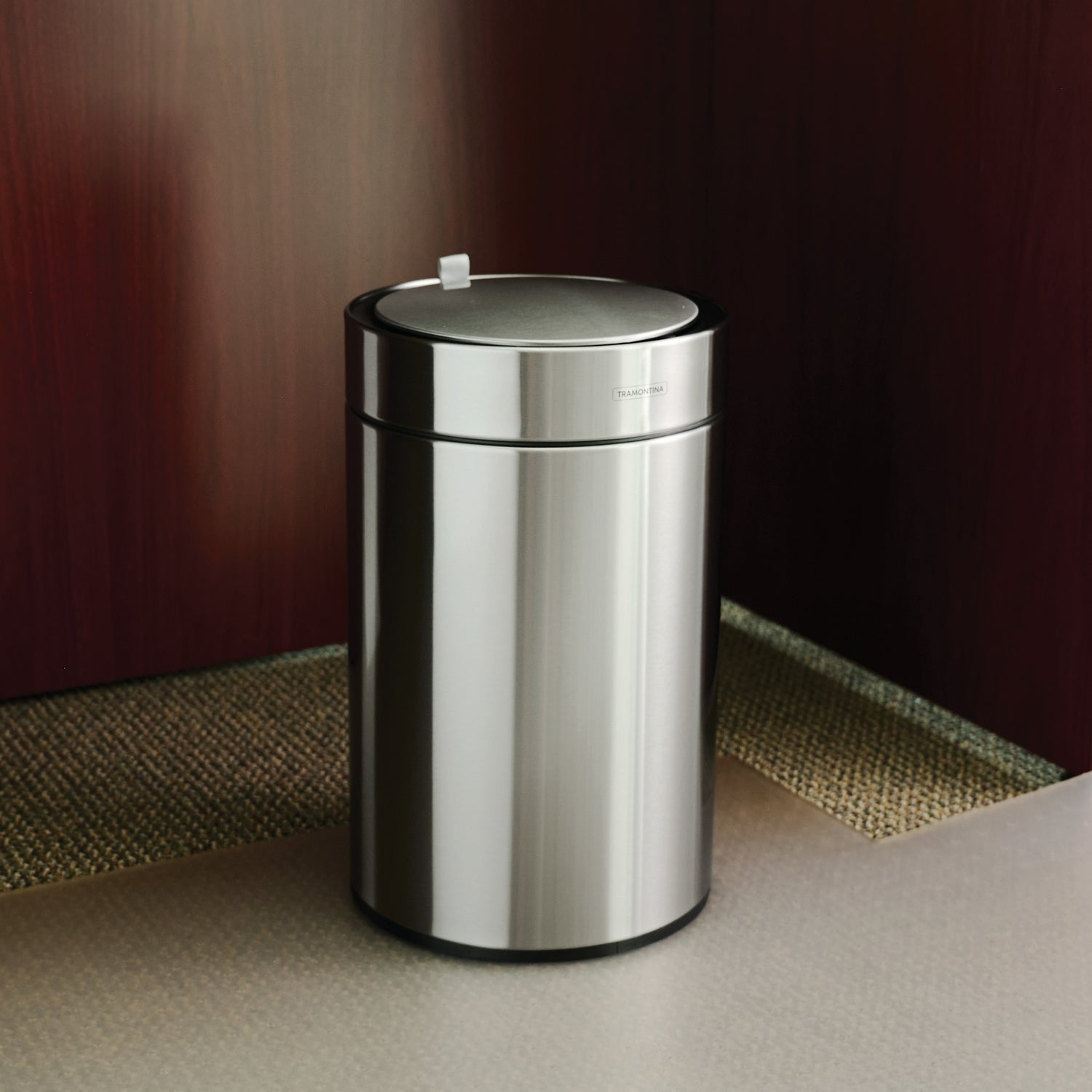 3.17 Gallon Stainless Steel Round Sensor Bin with SS Capped Lid