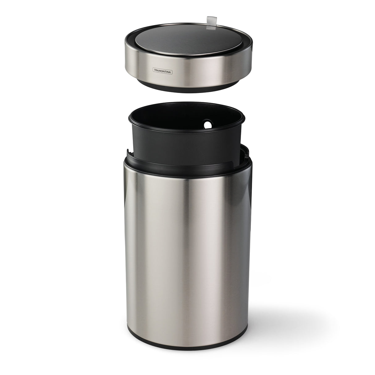 3.17 Gallon Stainless Steel Round Sensor Bin with SS Capped Lid