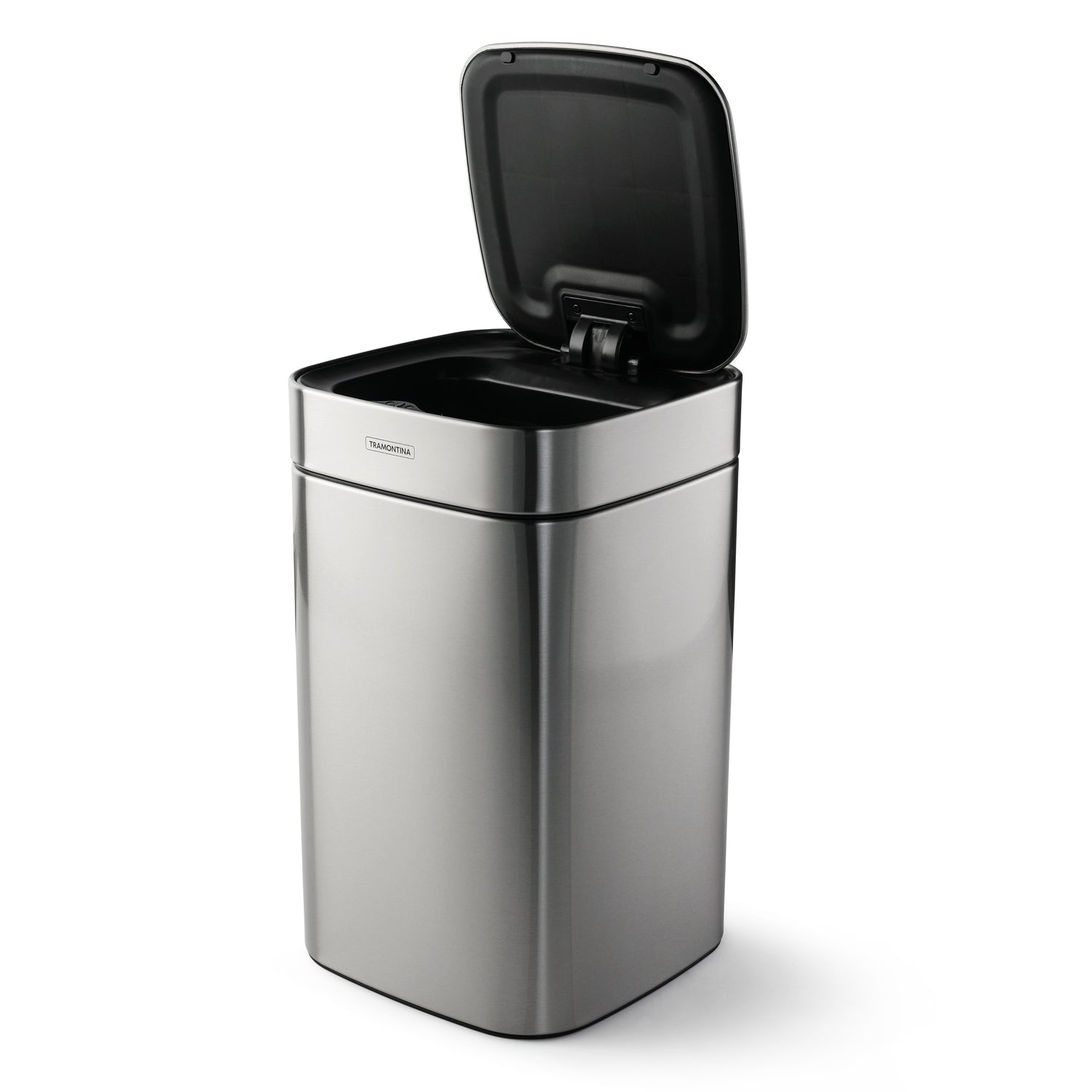 3.17 Gallon Stainless Steel Square Sensor Bin with SS Capped Lid