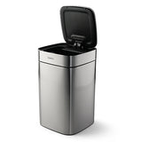 3.17 Gallon Stainless Steel Square Sensor Bin with SS Capped Lid