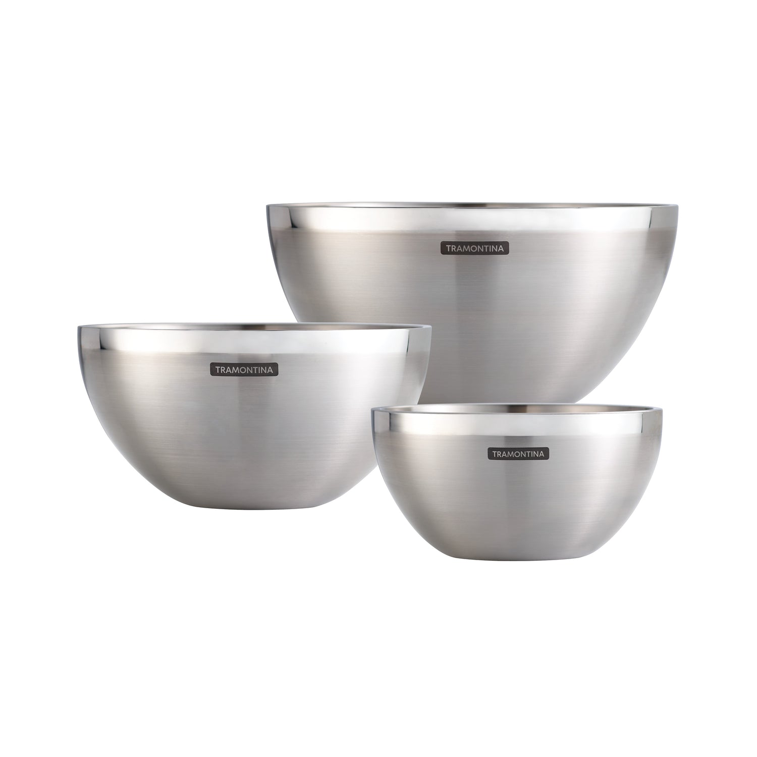 3 Piece Double Wall Stainless Steel Mixing Bowl Set