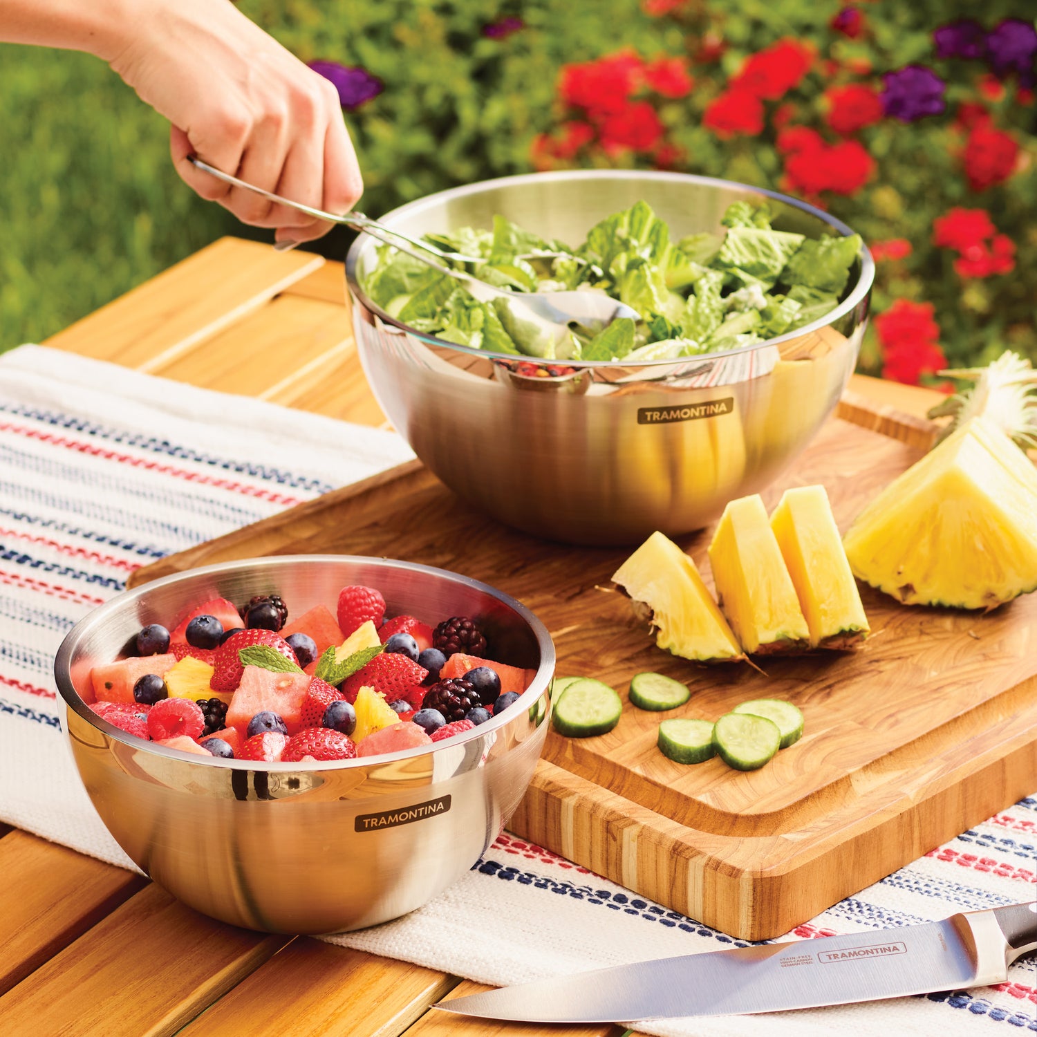 3 Piece Double Wall Stainless Steel Mixing Bowl Set