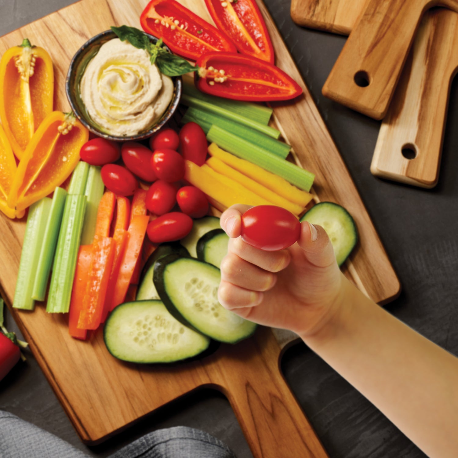 3 Piece Teak Cutting Board Set