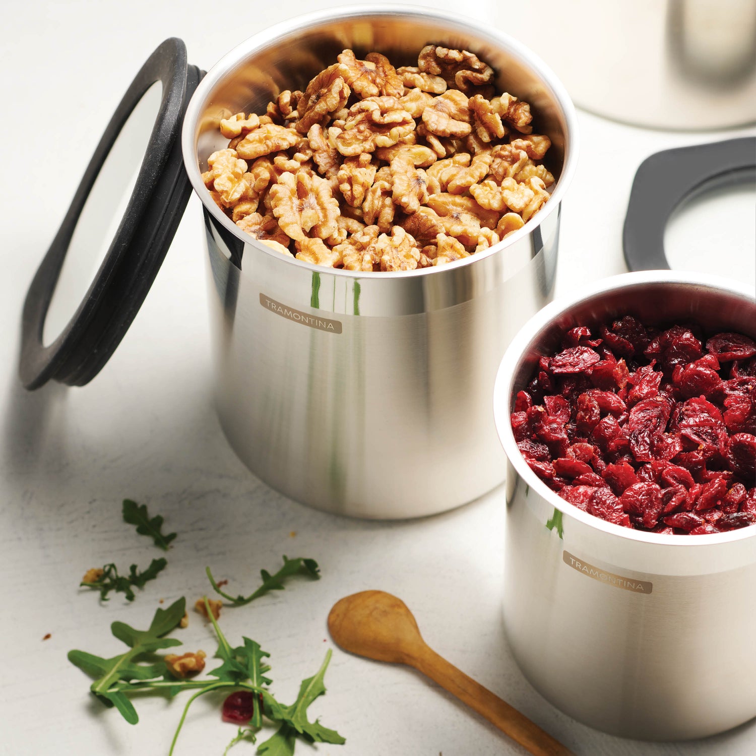 4 Piece Stainless Steel Canister Set