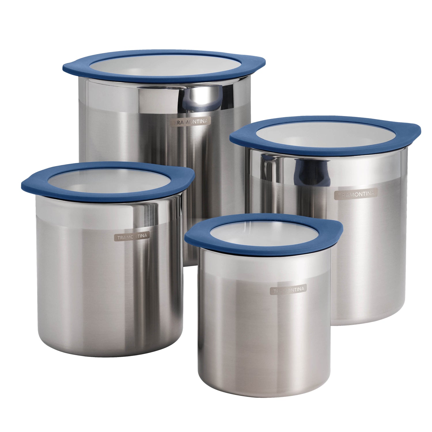 4 Piece Stainless Steel Canister Set