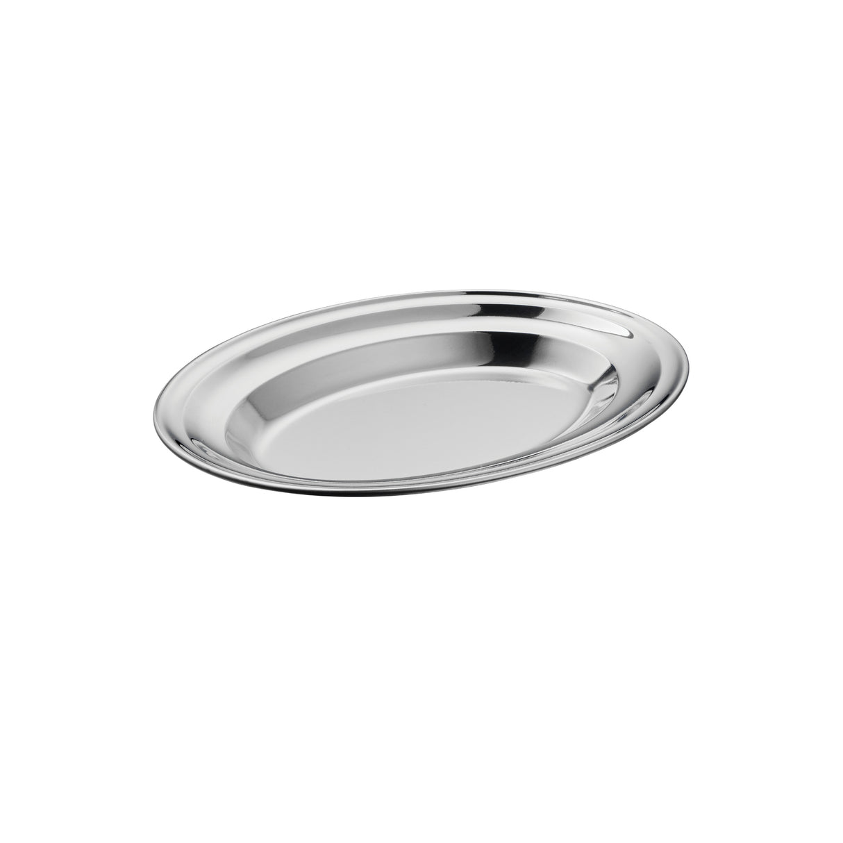 7.9 in (20 cm) Stainless Steel Oval Flat Platter