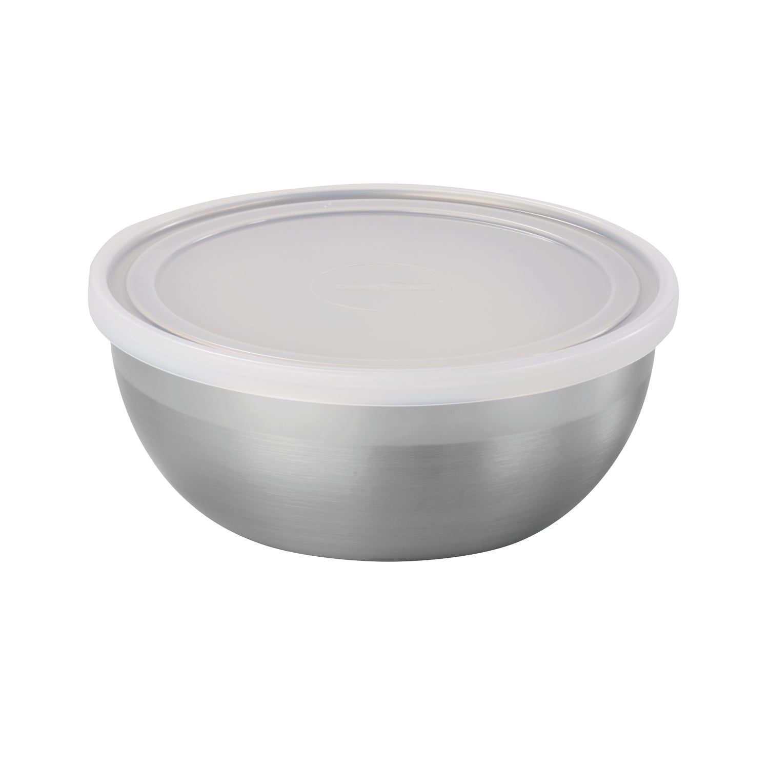6 Piece Round Stainless Steel Covered Container Set - Frosted Lids