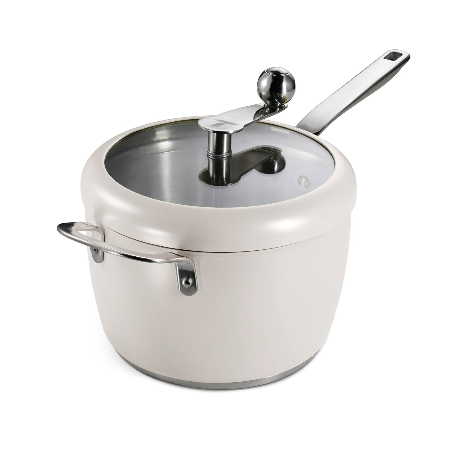 5.5 Qt Stovetop Popcorn Popper - White