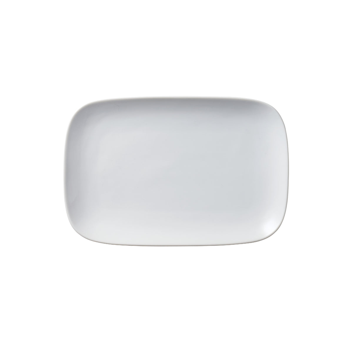 Classic White 9.8 in x 6.6 in Oblong Porcelain Plate