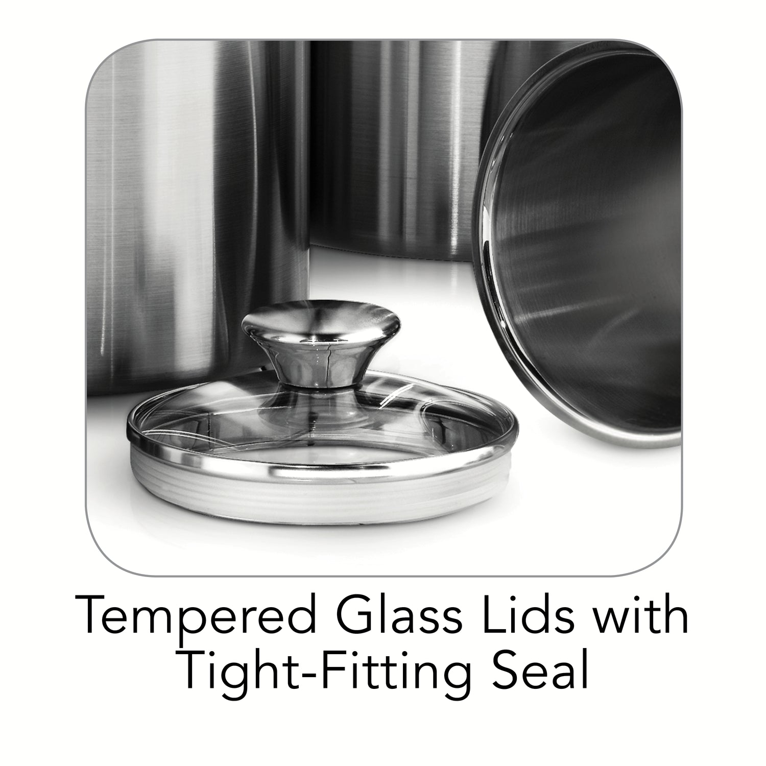 8 Piece Stainless Steel Covered Canister and Scoop Set