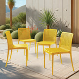 POLY CHAIR YELLOW - 21.3" x 20.1" x 32.5"