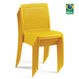 POLY CHAIR YELLOW - 21.3" x 20.1" x 32.5"
