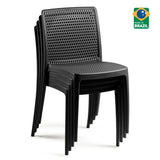 POLY CHAIR BLACK - 21.3" x 20.1" x 32.5"
