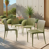 POLY CHAIR OLIVE GREEN - 21.3" x 20.1" x 32.5"