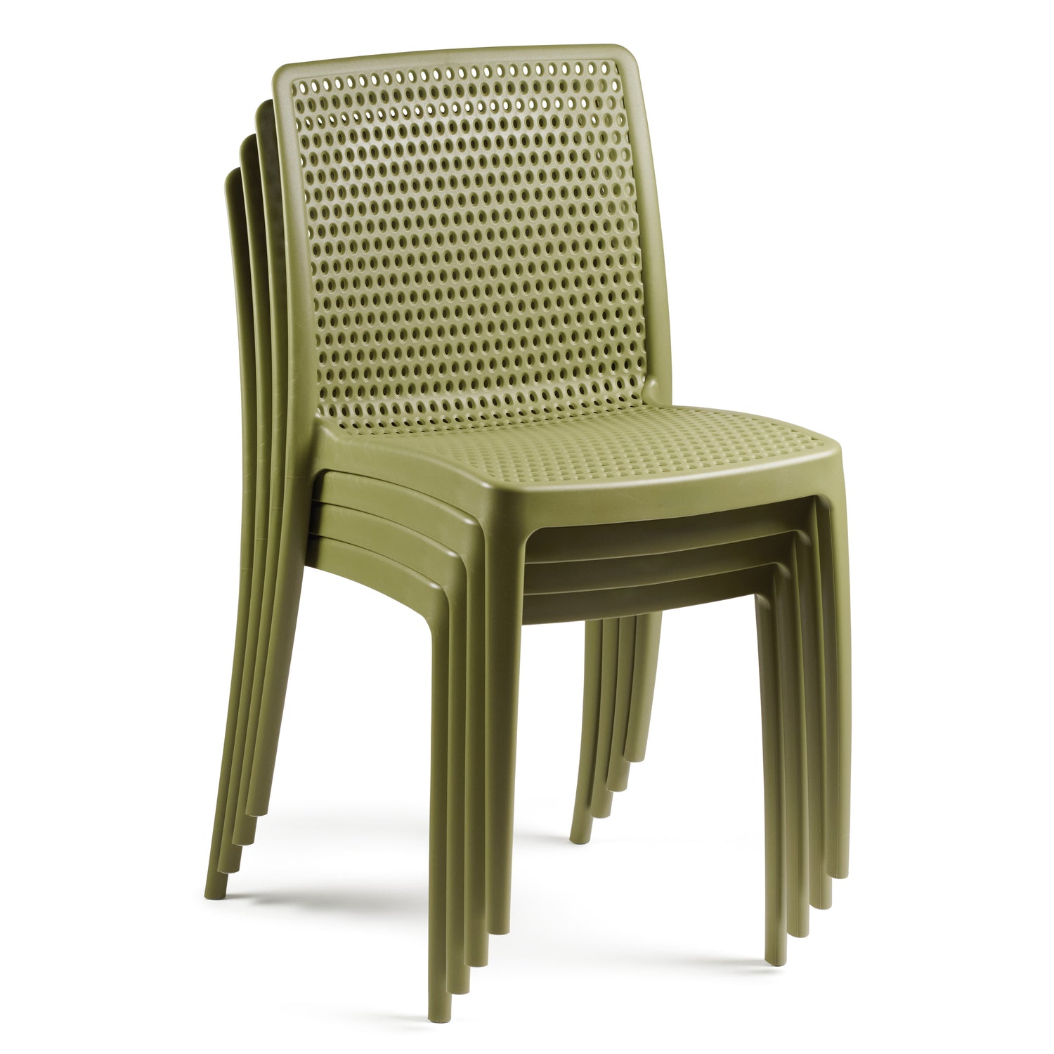 POLY CHAIR OLIVE GREEN - 21.3" x 20.1" x 32.5"
