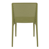 POLY CHAIR OLIVE GREEN - 21.3" x 20.1" x 32.5"