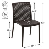 POLY CHAIR BLACK - Ocean +Clean - 21.3" x 20.1" x 32.5"
