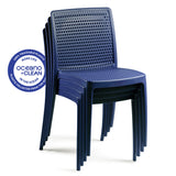 POLY CHAIR BLUE - Ocean +Clean - 21.3" x 20.1" x 32.5"