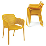 POLY ARMCHAIR YELLOW - 21.9" x 24" X 31.5"