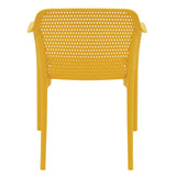 POLY ARMCHAIR YELLOW - 21.9" x 24" X 31.5"