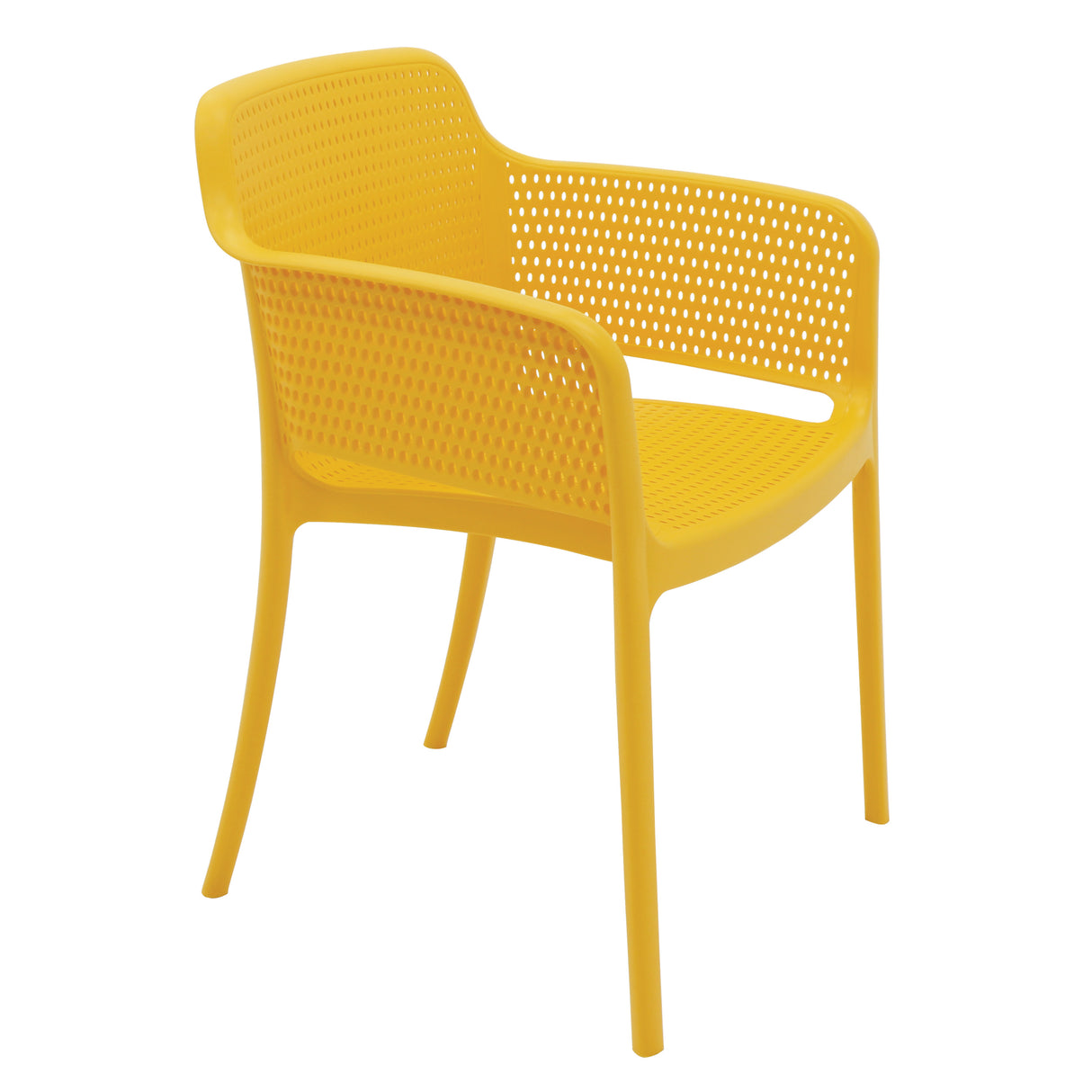 POLY ARMCHAIR YELLOW - 21.9" x 24" X 31.5"