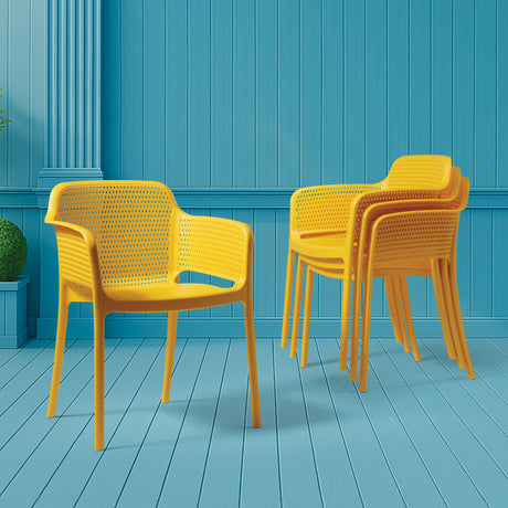 POLY ARMCHAIR YELLOW - 21.9" x 24" X 31.5"