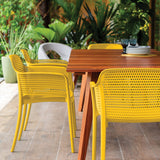 POLY ARMCHAIR YELLOW - 21.9" x 24" X 31.5"