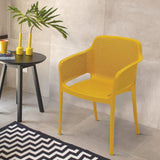 POLY ARMCHAIR YELLOW - 21.9" x 24" X 31.5"