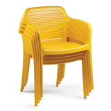 POLY ARMCHAIR YELLOW - 21.9" x 24" X 31.5"
