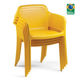 POLY ARMCHAIR YELLOW - 21.9" x 24" X 31.5"