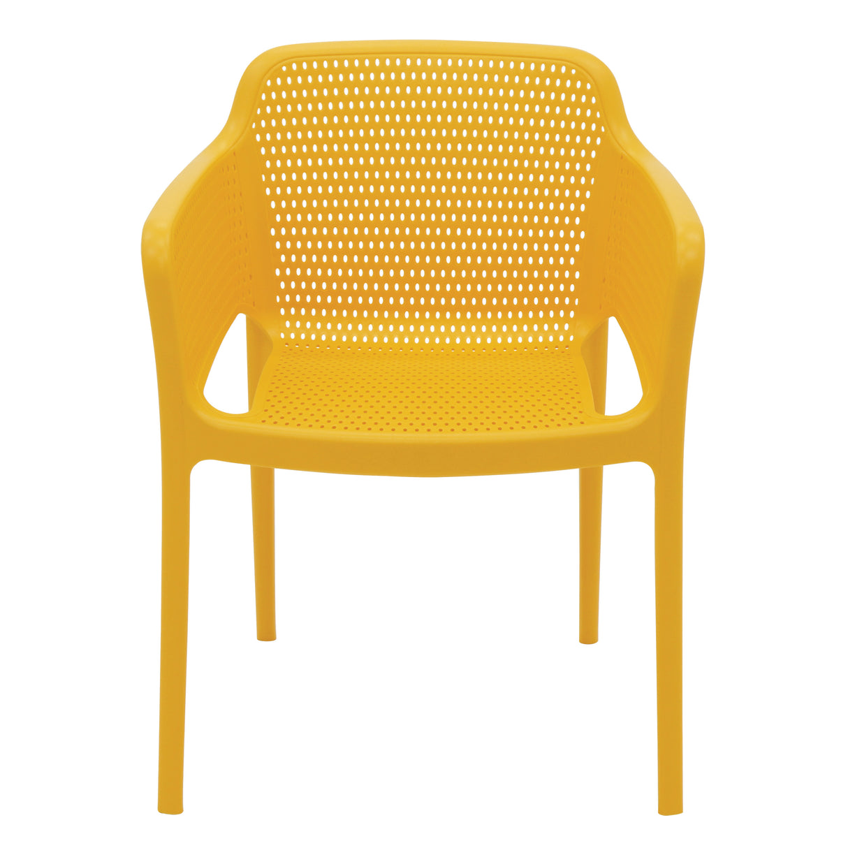 POLY ARMCHAIR YELLOW - 21.9" x 24" X 31.5"