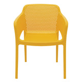 POLY ARMCHAIR YELLOW - 21.9" x 24" X 31.5"