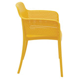 POLY ARMCHAIR YELLOW - 21.9" x 24" X 31.5"