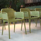 POLY ARMCHAIR OLIVE GREEN - 21.9" x 24" X 31.5"