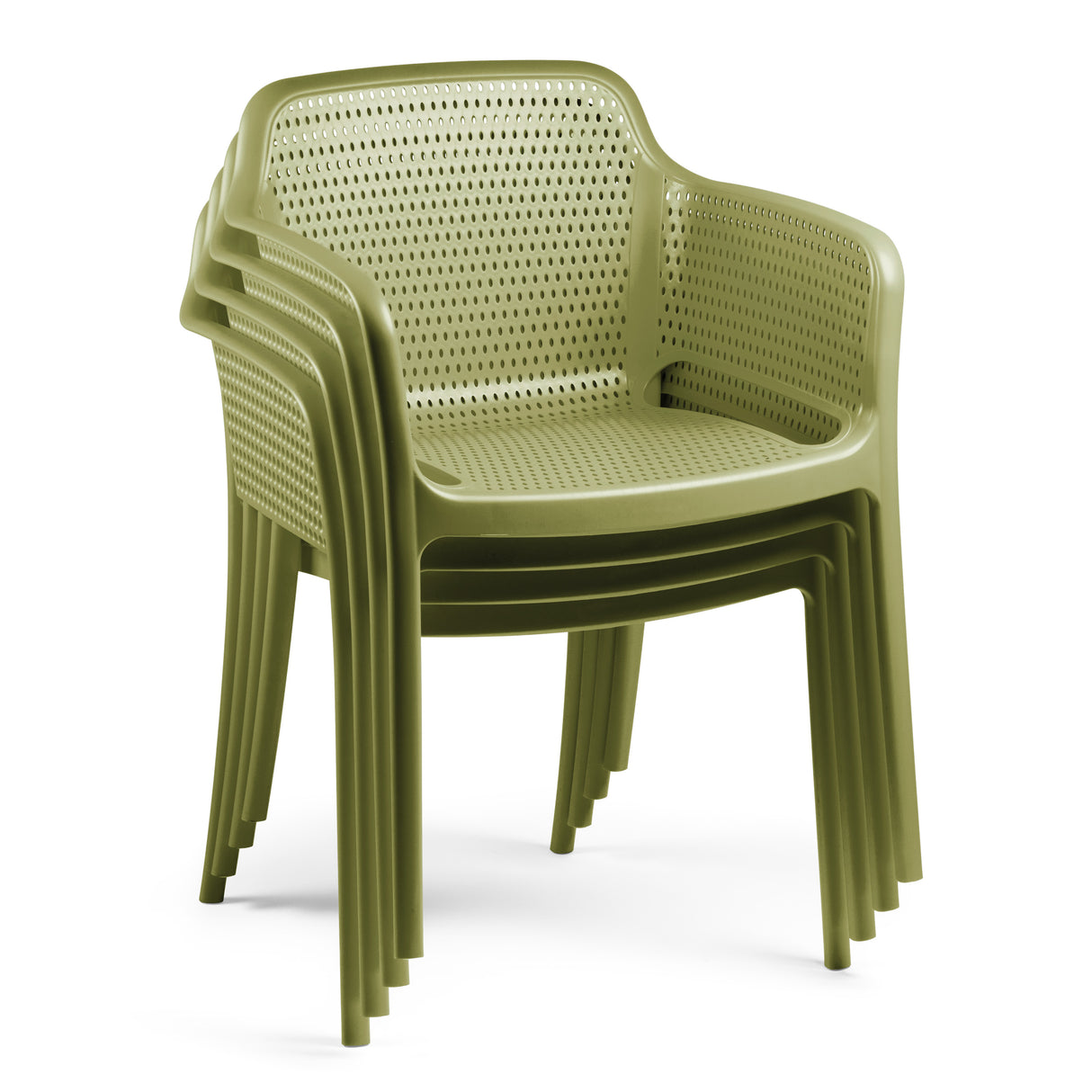 POLY ARMCHAIR OLIVE GREEN - 21.9" x 24" X 31.5"
