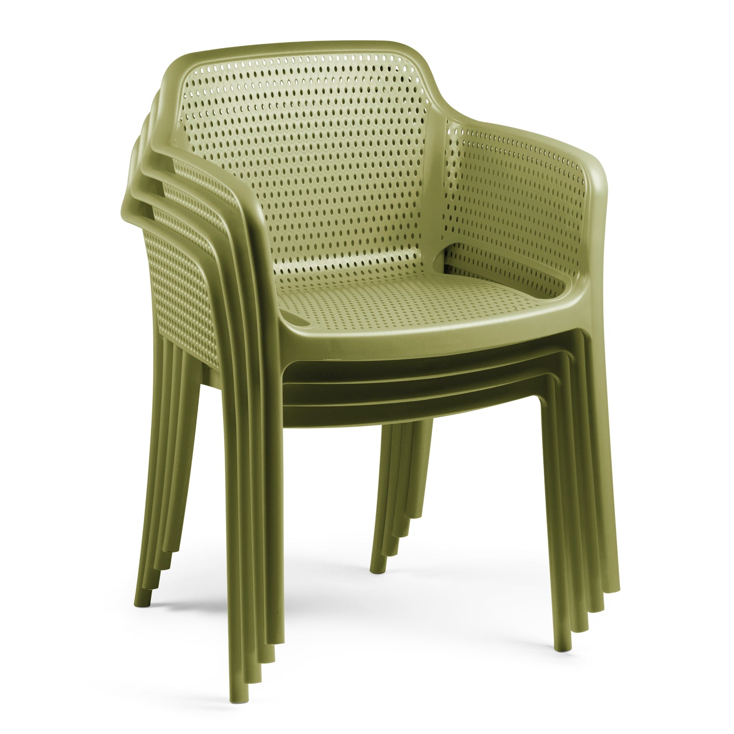 POLY ARMCHAIR OLIVE GREEN - 21.9" x 24" X 31.5"