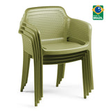 POLY ARMCHAIR OLIVE GREEN - 21.9" x 24" X 31.5"