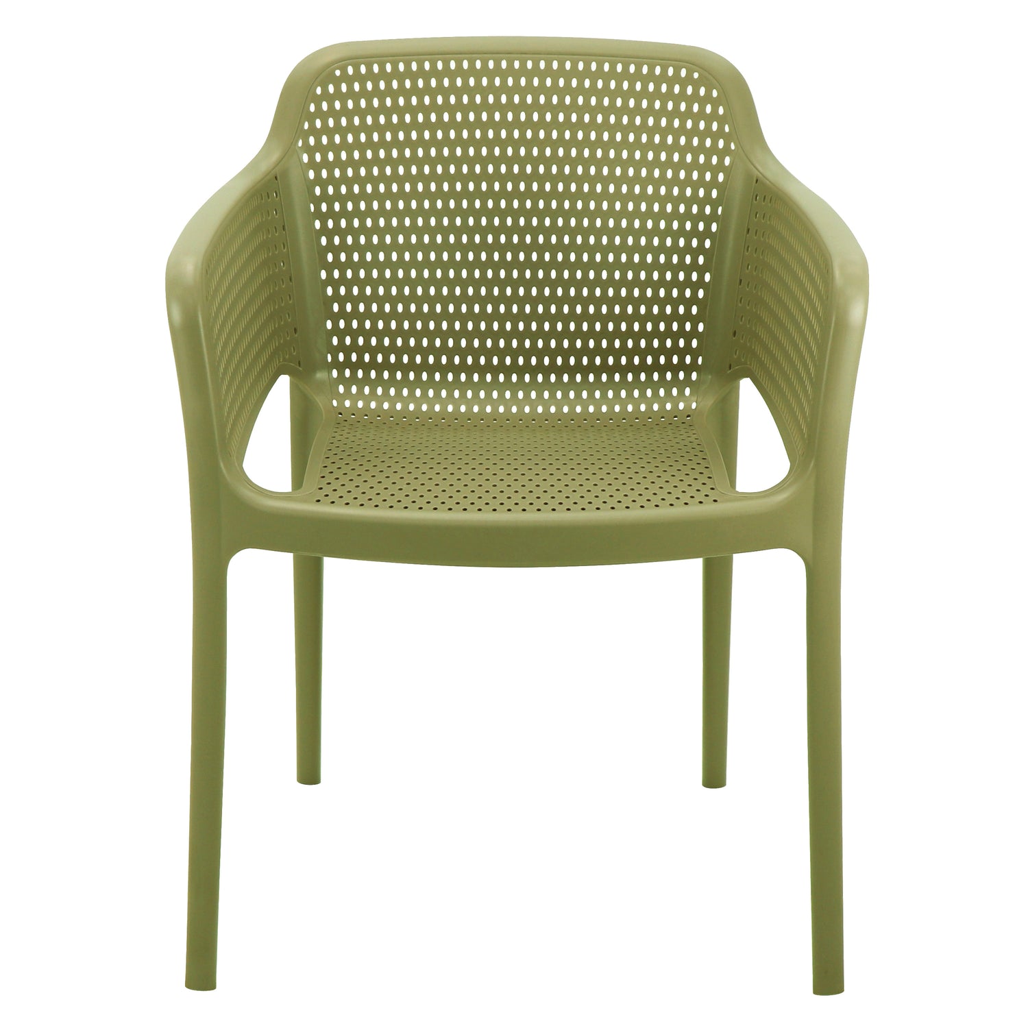 POLY ARMCHAIR OLIVE GREEN - 21.9" x 24" X 31.5"