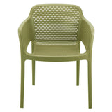 POLY ARMCHAIR OLIVE GREEN - 21.9" x 24" X 31.5"