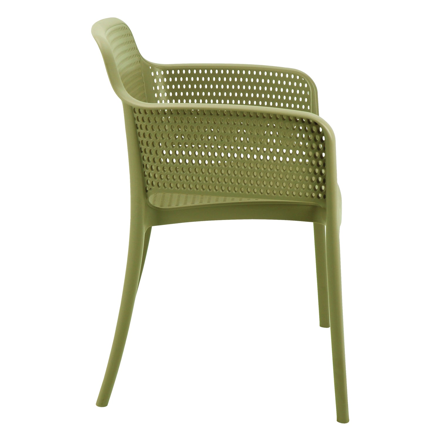 POLY ARMCHAIR OLIVE GREEN - 21.9" x 24" X 31.5"