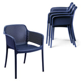 POLY ARMCHAIR BLUE - 21.9" x 24" X 31.5"