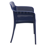 POLY ARMCHAIR BLUE - 21.9" x 24" X 31.5"