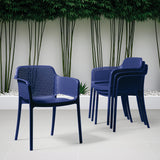 POLY ARMCHAIR BLUE - 21.9" x 24" X 31.5"